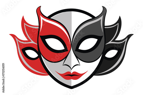 Different Mask silhouette vector with white background. Masquerade vector for apps or web party superhero carnival villain or burglar icon in flat. 
costume eye mask hidden person face.