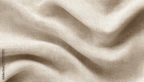 Soft, light beige fabric draped in flowing, wavy folds (1)