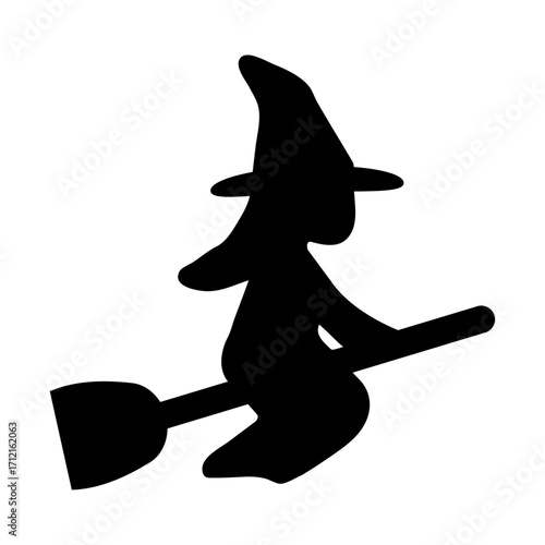 An illustration depicting a black icon of Halloween scary holiday attributes on a white background
