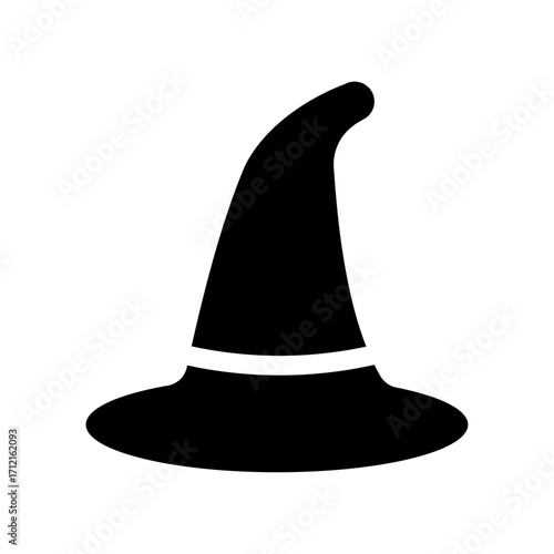 An illustration depicting a black icon of Halloween scary holiday attributes on a white background