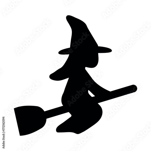 An illustration depicting a black icon of Halloween scary holiday attributes on a white background