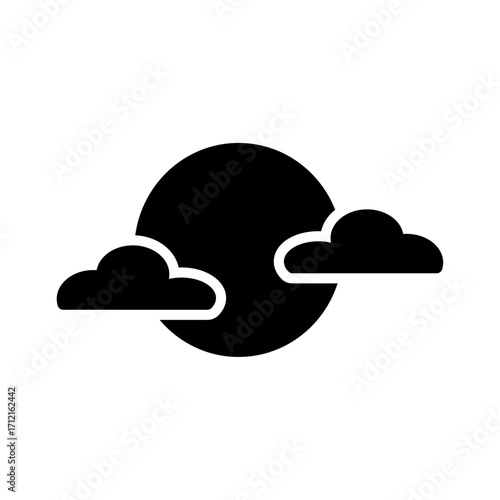 An illustration depicting a black icon of Halloween scary holiday attributes on a white background