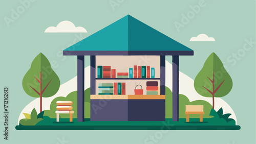 At one corner of the pavilion a mini library offers gardening books and magazines for visitors to borrow.