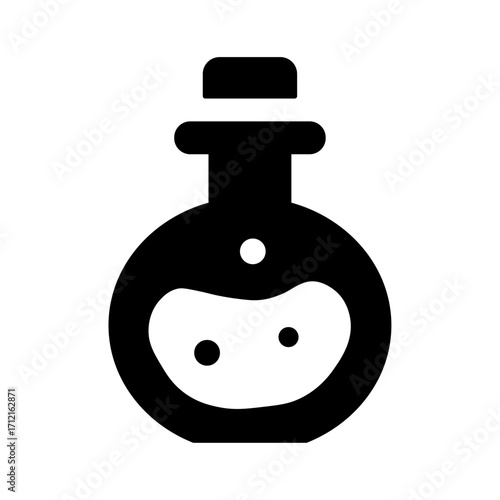 An illustration depicting a black icon of Halloween scary holiday attributes on a white background