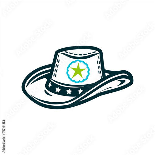 Gaucho Hat Icon with Lone Star Emblem Semana Farroupilha Rustic gaucho hat in saddle brown with a lone star emblem
