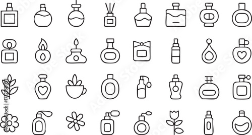 Luxury Fashion and Perfume Icons Collection for Branding Projects