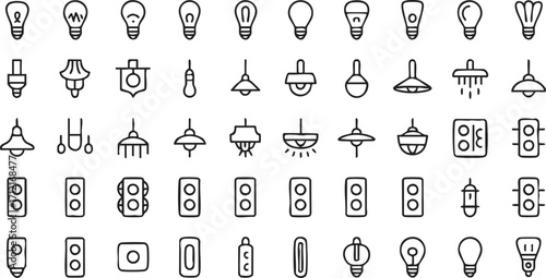 Traffic Lights and Energy Concept Icons for Utility and Power Graphics