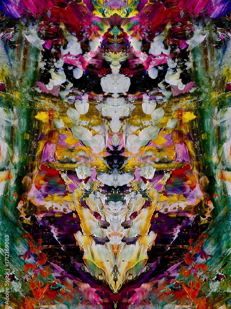 Fototapeta premium Abstract art background . Hand painting artwork on canvas .