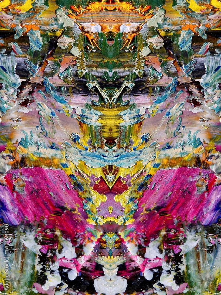 Fototapeta premium Abstract art background . Hand painting artwork on canvas .
