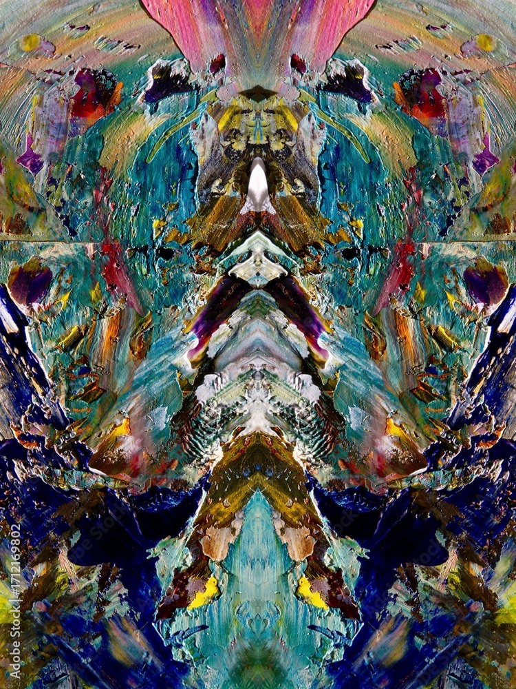 Fototapeta premium Abstract art background . Hand painting artwork on canvas .