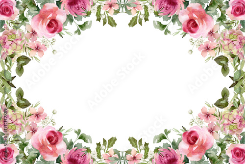 Wallpaper Mural Watercolor flowers background vector for design. Torontodigital.ca