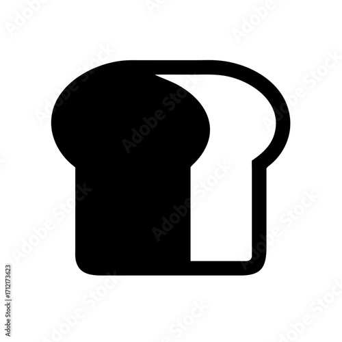 Bread Loaf Solid Color Fill Icon