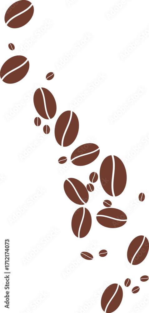 Obraz premium Coffee beans symbol icon vector flat