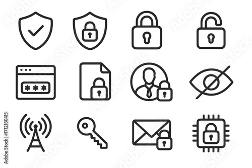 Project management icons set including task, kanban board, checklist, flag, pie chart, warning symbol, vector cartoon illustration with transparent background, organized icons collection