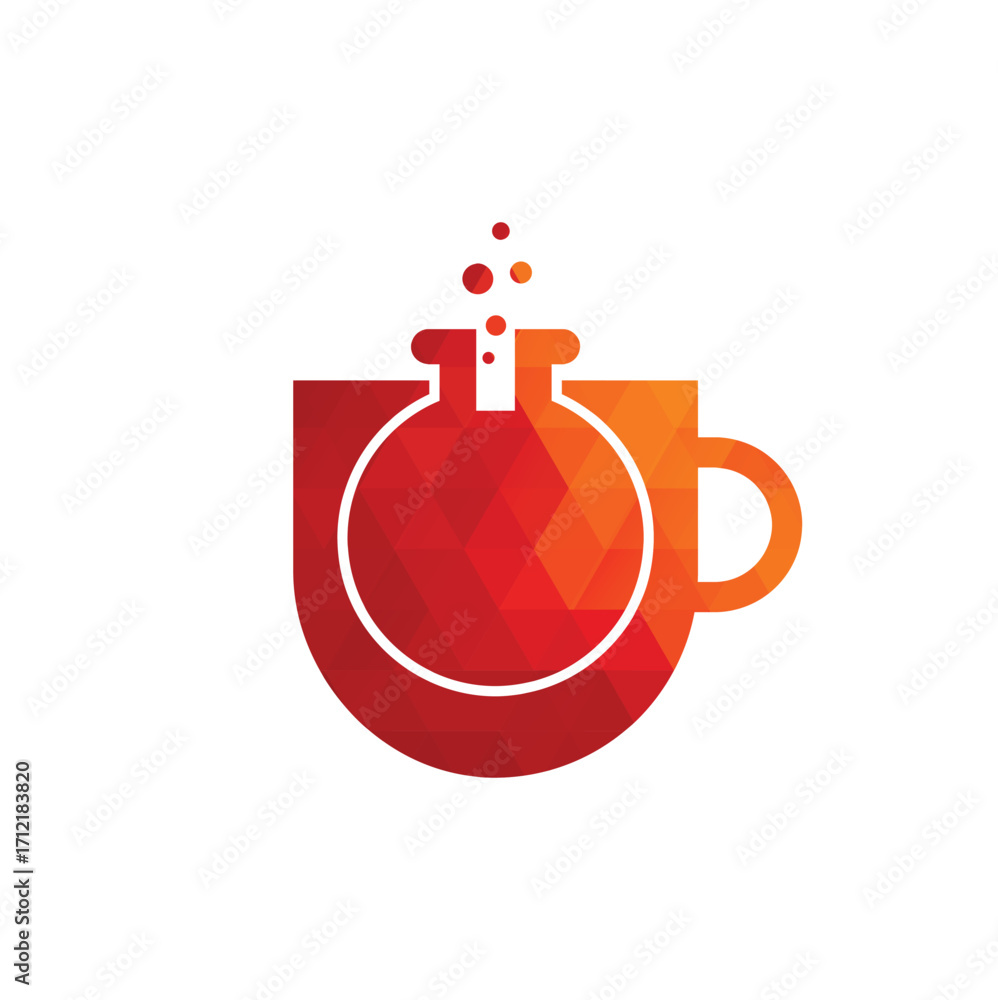 Obraz premium Coffee Lab Logo Design Template.