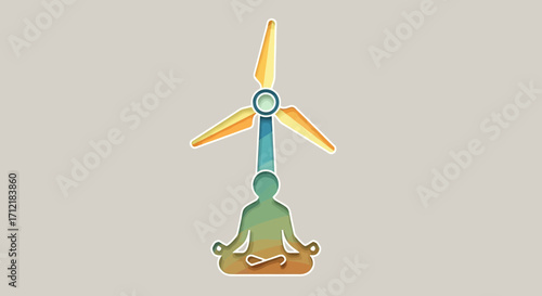 Wind Energy and Meditation Symbiosis.