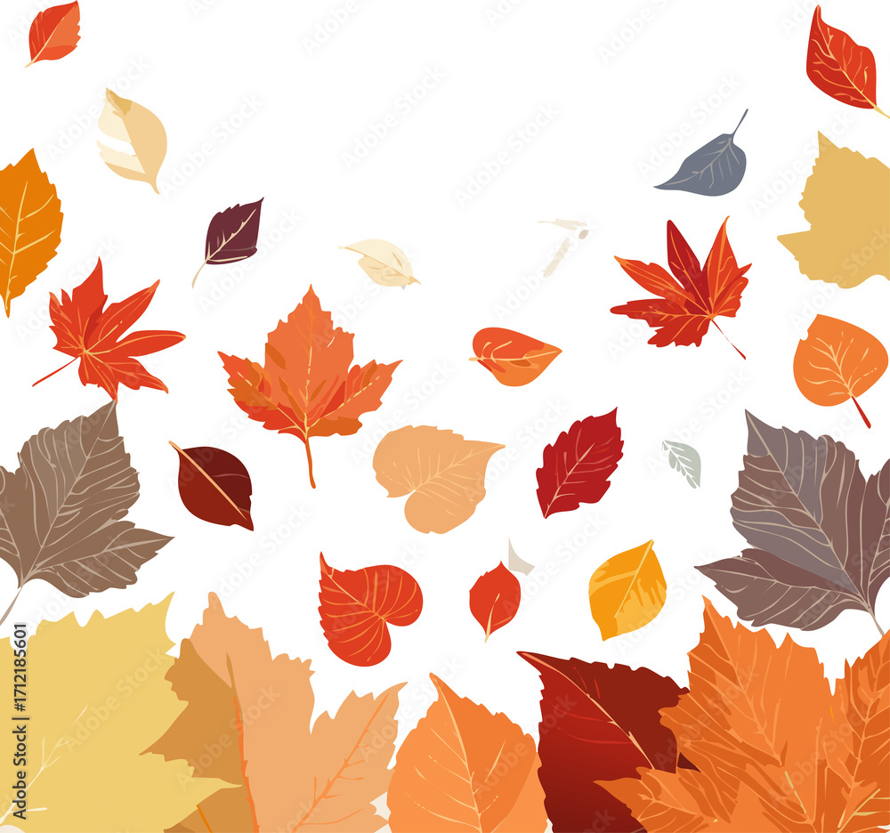 Obraz premium Maple Leaves Autumn Foliage Background with Fall Colors
