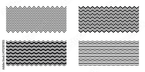 Wave line vector set. Vector water waves. Wave ornament pattern. Set of wavy zigzag lines. Wave thin line background.