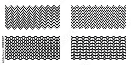 Wave line vector set. Vector water waves. Wave ornament pattern. Set of wavy zigzag lines. Wave thin line background.