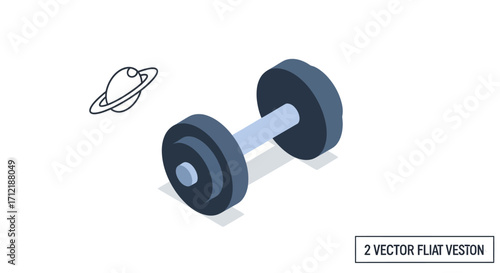 Isometric heavy dumbbell for fitness and weight training.