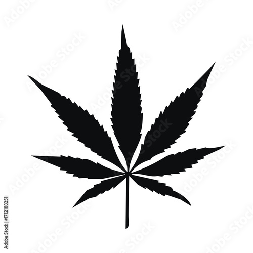 cannabis leaf vector illustration isolated