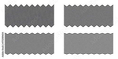 Wave line vector set. Vector water waves. Wave ornament pattern. Set of wavy zigzag lines. Wave thin line background.