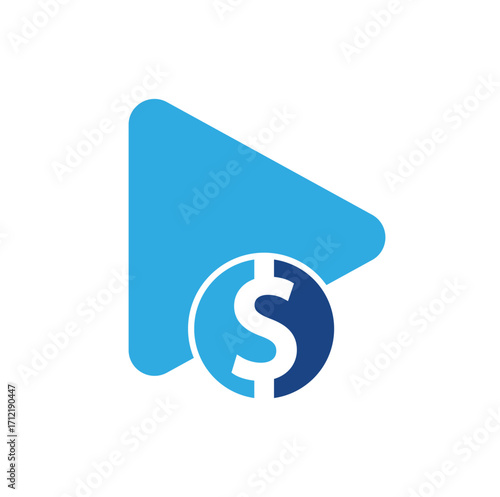 Money video play logo template design. modern logo video for money.	