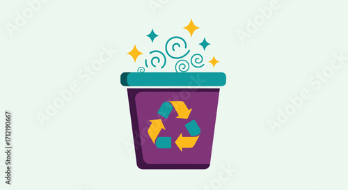 Recycling Bin with Magic Effect.
