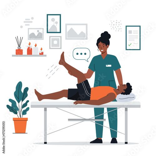 Physiotherapy illustration vector design
