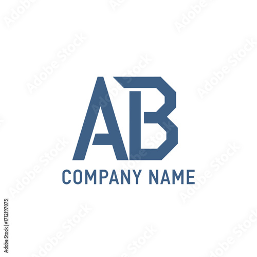 Modern AB Logo Design for Company Branding and Identity.
