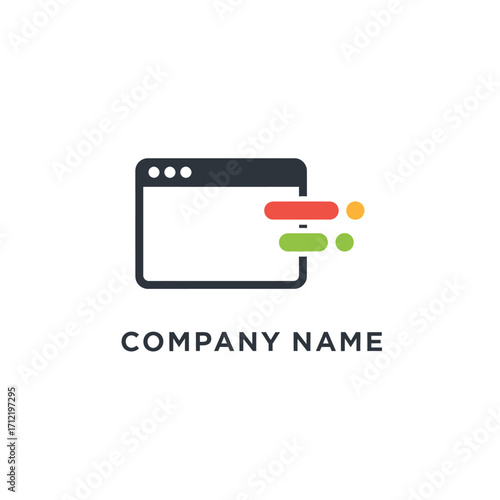 Modern Software Development Logo with Code Snippets and Clean Design.