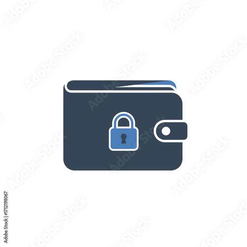 Secure Wallet Icon Representing Financial Security and Data Protection.