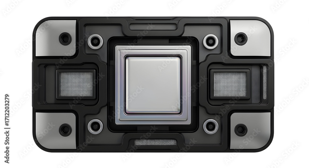 Obraz premium Futuristic processor unit hardware innovation