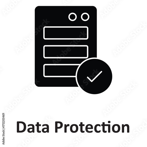 Data protection, Vector Icon which can easily modify or edit