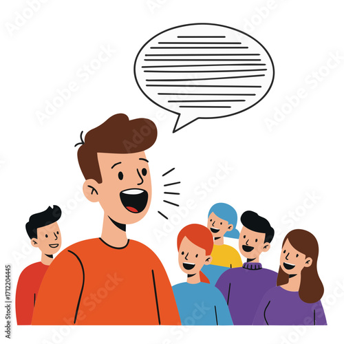Extrovert persons Engaging Young Audience in a Social Setting