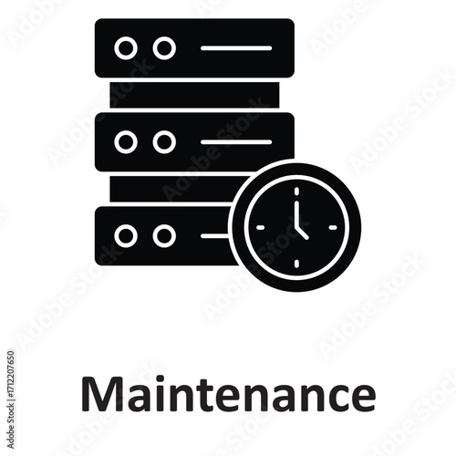 scheduled maintenance Vector Icon which can easily modify or edit