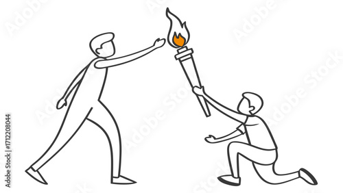 Symbolic Torch Relay Passing the Flame of Legacy and Achievement