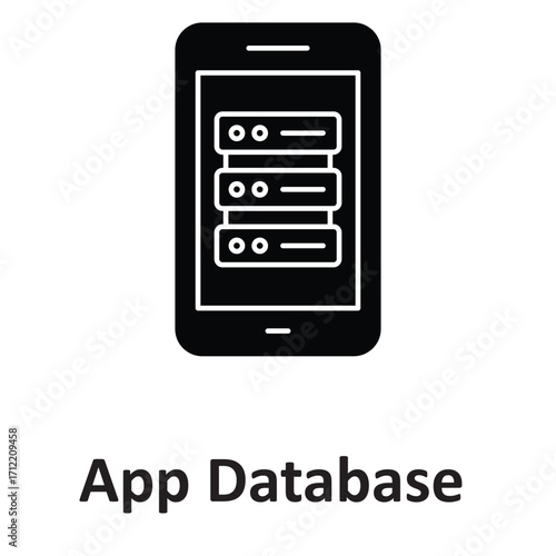 App database Vector Icon which can easily modify or edit