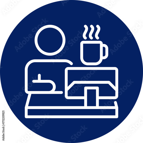 Freelancer icon isolated on white background. vector illustration icon for digital nomad