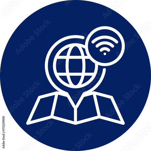 Wireless network icon isolated on white background. vector illustration icon for digital nomad