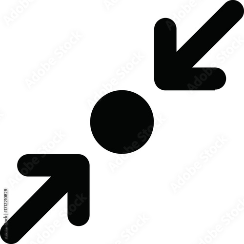 Minimize icon.Minimize icon rally compact size small scale arrows icons . shrink icon resize in arrows.minimize icon four 4 arrows icon meeting point.Minimize Icon with reflection on white background.
