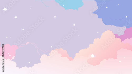 Dreamy Watercolor Pastel Mist Background