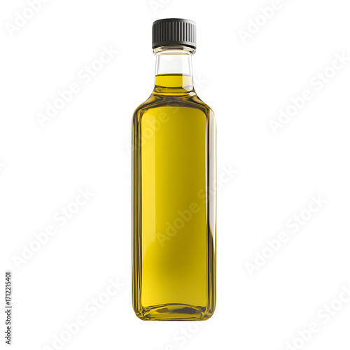 High Definition Olive Oil Bottle Mockup Isolated Visual for Professional Use