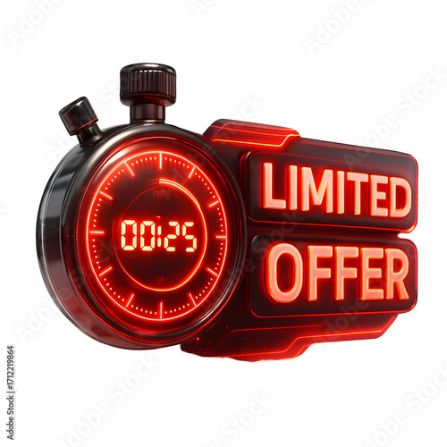 Limited Offer Countdown Timer Neon
