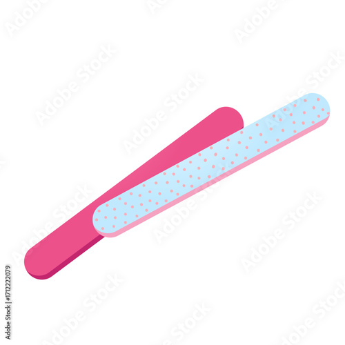 Vector illustration of professional nail files isolated on white background. Manicure accessory, professional nail care tool.