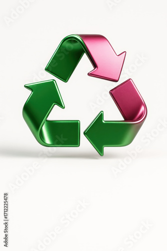 Recycle Symbol: A vibrant recycling symbol. A call to action, emphasizing the importance of sustainability and environmental protection.