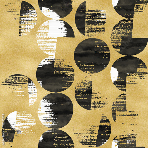 Watercolor-Dyed Variegated Broken Dots Pattern