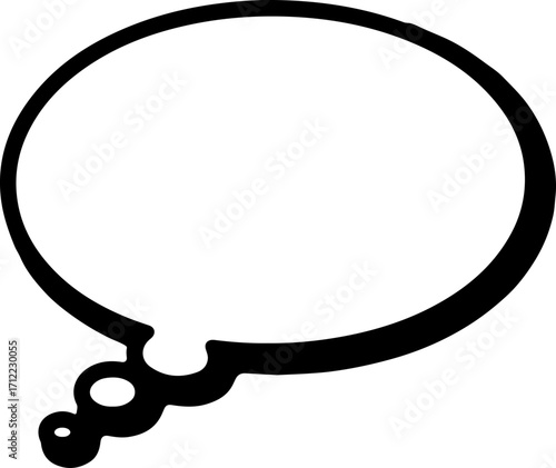 Blank Speech Bubble Vector Illustration - Perfect for adding text or dialogue to your creative projects, graphic design