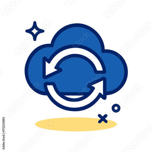 Cloud Computing Data Synchronization Big Data Server Network Refreshing Concept