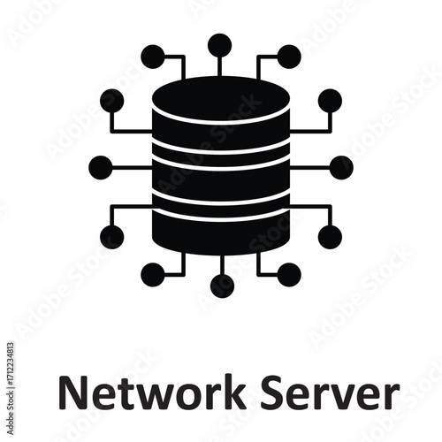 network server Vector Icon which can easily modify or edit